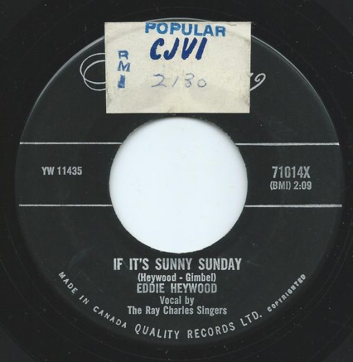 Eddie Heywood - If It's Sunny Sunday / Lover (7", Bla) (Near Mint (NM or M-))