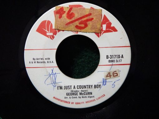 George McCurn - I'm Just A Country Boy / In My Little Corner Of The World  (7") (Very Good (VG))