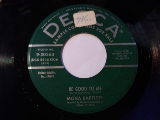 Mona Baptiste - The Greatest Adventure Of All / Be Good To Me (7", Single, Promo) (Very Good Plus (VG+))