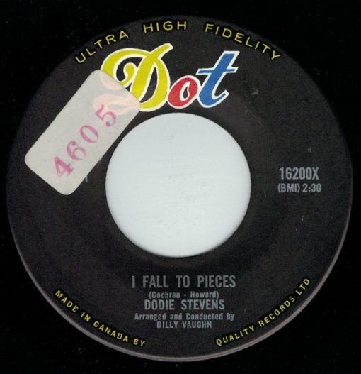 Dodie Stevens - I Fall To Pieces (7", Single) (Very Good Plus (VG+))