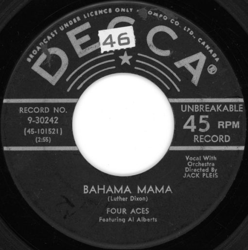 The Four Aces - Bahama Mama/You're Mine (7", Single) (Near Mint (NM or M-))