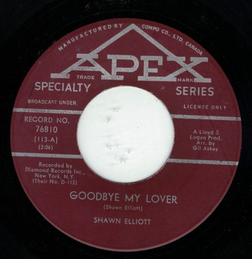 Shawn Elliott - Goodbye My Lover (7", Single) (Very Good Plus (VG+))