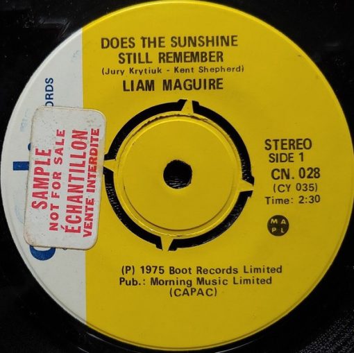 Liam Maguire - Does The Sunshine Still Remember (7", Single) (Very Good (VG))