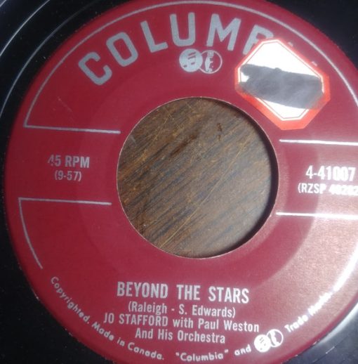 Jo Stafford - Beyond The Stars (7", Single) (Very Good Plus (VG+))