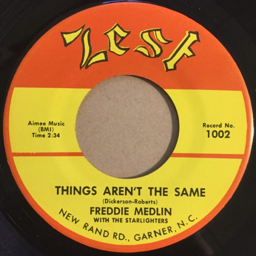 Freddie Medlin With The Starlighters - Things Aren't The Same (7") (Very Good Plus (VG+))