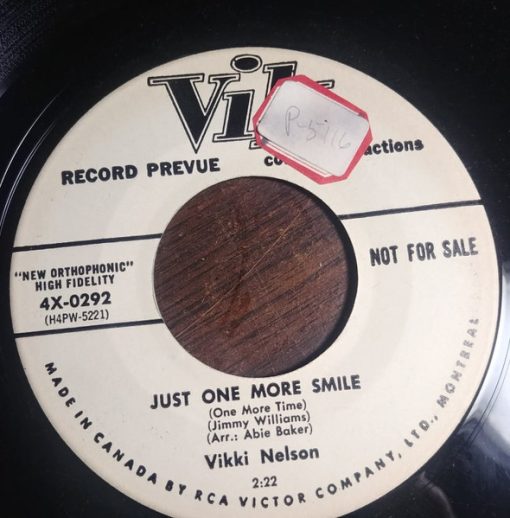 Vikki Nelson - Just One More Smile (One More Time) / You Can't Get Away From Me (7", Single, Promo) (Very Good Plus (VG+))