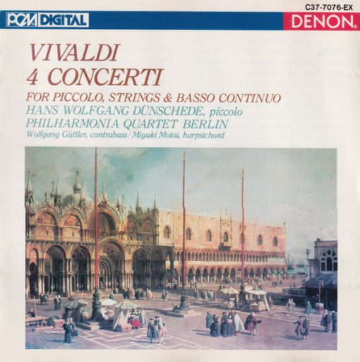 Antonio Vivaldi / Wolfgang Dünschede / Philharmonia Quartett Berlin - 4 Concerti For Piccolo, Strings And Basso Continuo (CD, Album, RP) (Near Mint (NM or M-))