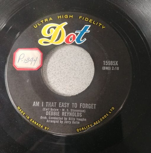 Debbie Reynolds - Am I That Easy To Forget / City Lights (7", Single) (Near Mint (NM or M-))