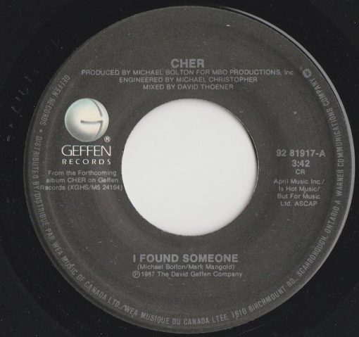 Cher - I Found Someone (7") (Near Mint (NM or M-))