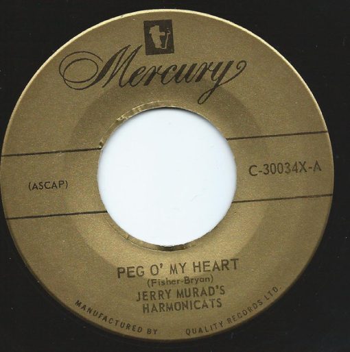 Jerry Murad's Harmonicats - Peg O' My Heart / Charmaine (7") (Near Mint (NM or M-))