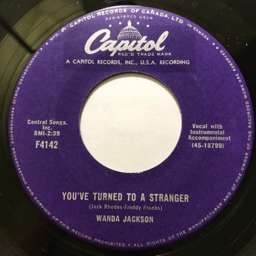 Wanda Jackson - You've Turned To A Stranger / Savin' My Love (7") (Very Good (VG))