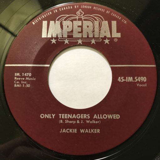 Jackie Walker - Only Teenagers Allowed / Oh Lonesome Me (7", Single) (Very Good (VG))