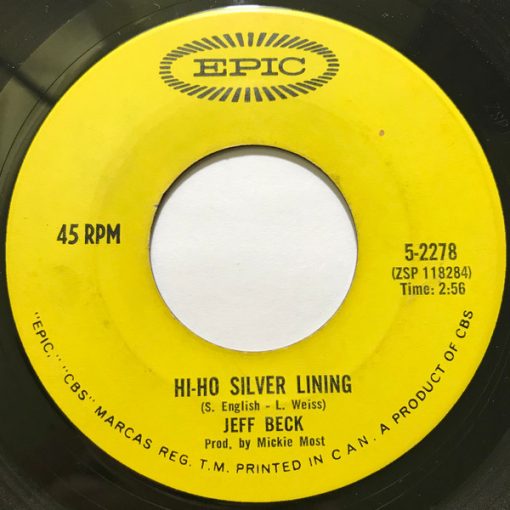 Jeff Beck - Hi-Ho Silver Lining (7") (Very Good Plus (VG+))