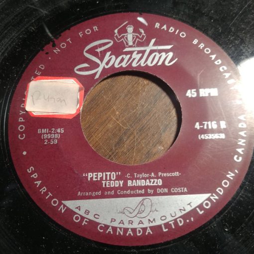 Teddy Randazzo - Pepito / You Are Always In My Heart (7", Single) (Very Good Plus (VG+))