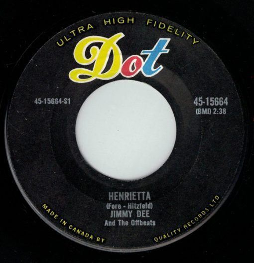 Jimmy Dee & The Offbeats - Henrietta / Don't Cry No More (7", Single) (Near Mint (NM or M-))