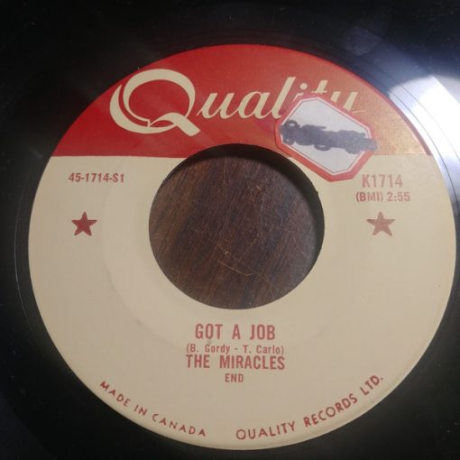 The Miracles - Got A Job / My Mama Done Told Me (7", Single) (Very Good Plus (VG+))