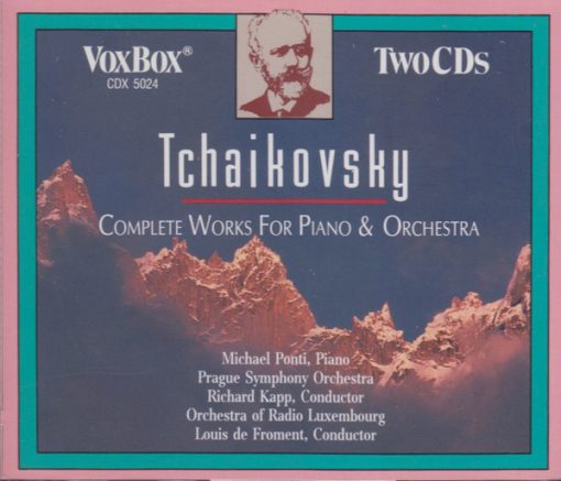 Pyotr Ilyich Tchaikovsky, Michael Ponti, The Prague Symphony Orchestra, Richard Kapp, Orchestra Of Radio Luxembourg, Louis De Froment - Tchaikovsky: Complete Works For Piano & Orchestra (2xCD, Comp) (Near Mint (NM or M-))