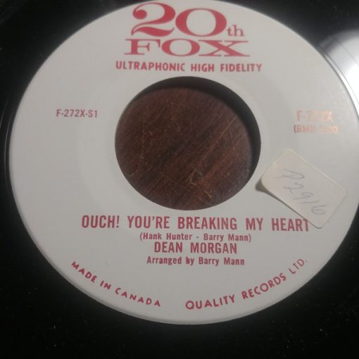 Dean Morgan - Ouch! You're Breaking My Heart / What's Up Buttercup (7", Single) (Very Good Plus (VG+))