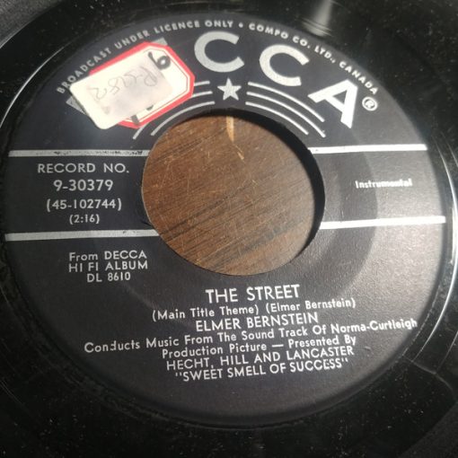 Elmer Bernstein - The Street / Toots Shor's Blues (7", Single, Promo) (Very Good Plus (VG+))