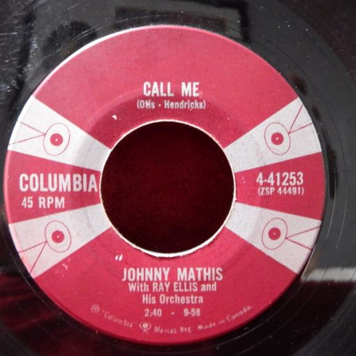 Johnny Mathis - Call Me / Stairway To The Sea (Scalinatella) (7") (Near Mint (NM or M-))