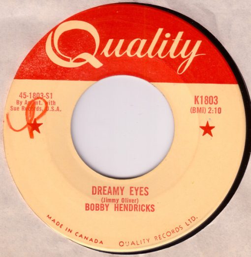 Bobby Hendricks - Molly B. Good / Dreamy Eyes (7", Mono) (Very Good Plus (VG+))