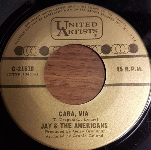 Jay & The Americans - Cara, Mia/Some Enchanted Evening (7", Single, Mono) (Near Mint (NM or M-))