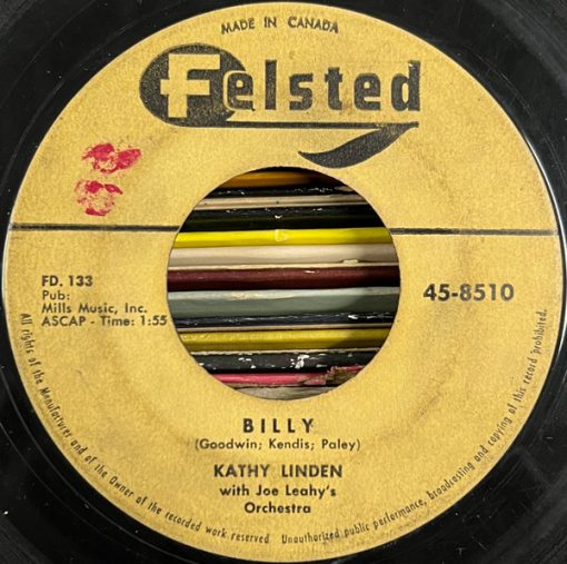 Kathy Linden - Billy / If I Could Hold You In My Arms (7", Single) (Very Good (VG))