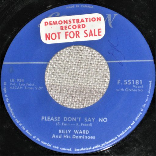 Billy Ward And His Dominoes - Please Don't Say No / Behave, Hula Girl (7", Single) (Very Good Plus (VG+))