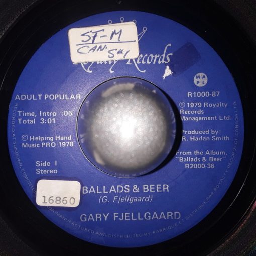 Gary Fjellgaard - Ballads & Beer (7", Single) (Very Good Plus (VG+))