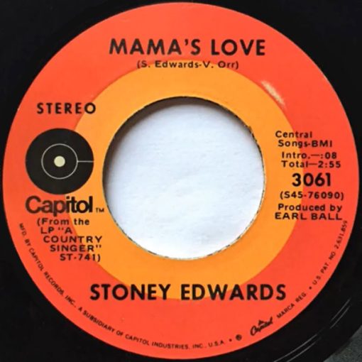 Stoney Edwards - Mama's Love / Poor Folks Stick Together (7") (Very Good (VG))