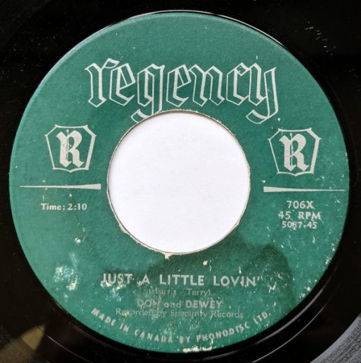 Don & Dewey - Just A Little Lovin' (7") (Near Mint (NM or M-))