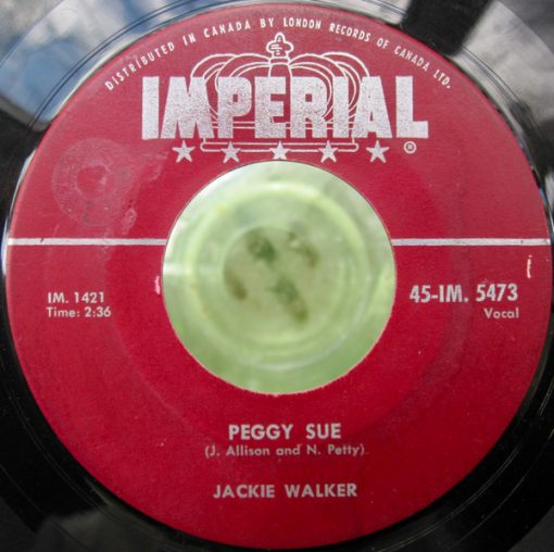 Jackie Walker - Peggy Sue / Wonderful One (7", Single, Mono) (Very Good Plus (VG+))