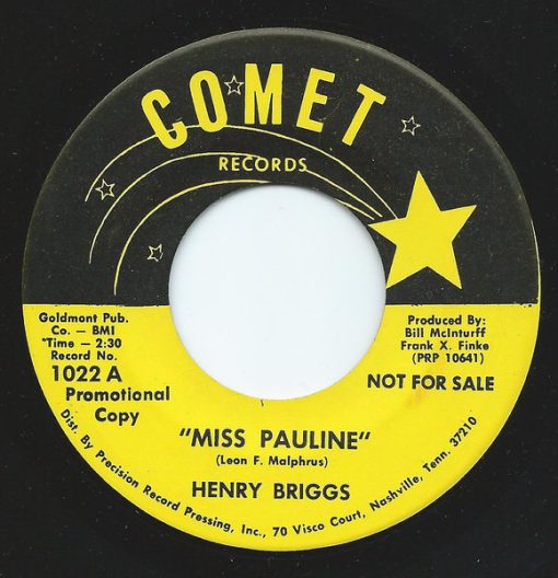 Henry Briggs - Miss Pauline / Love On The Run (7", Promo) (Very Good Plus (VG+))