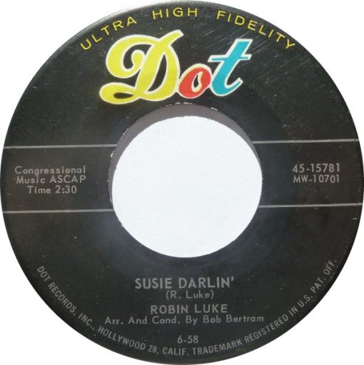 Robin Luke - Susie Darlin' (7", Single, Ind) (Near Mint (NM or M-))