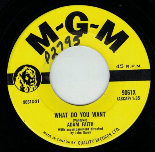 Adam Faith - What Do You Want? (7", Single) (Very Good Plus (VG+))