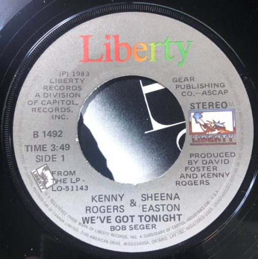 Kenny Rogers & Sheena Easton - We've Got Tonight (7", Single) (Near Mint (NM or M-))