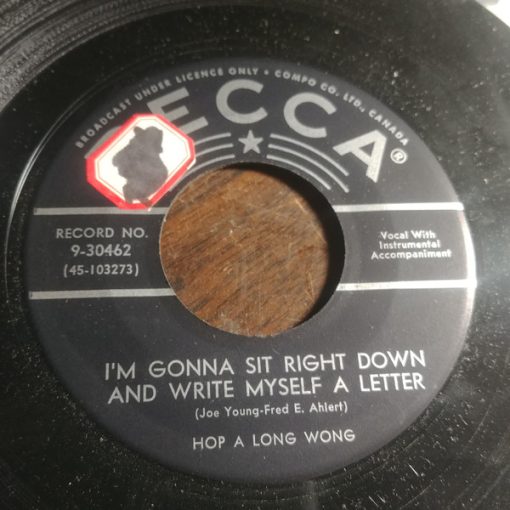 Hop A Long Wong - I'm Gonna Sit Right Down And Write Myself A Letter / Goody Goody (7", Single) (Very Good Plus (VG+))