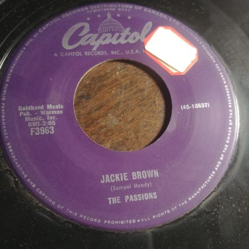 The Passions (7) - Jackie Brown / My Aching Heart (7", Single) (Very Good Plus (VG+))