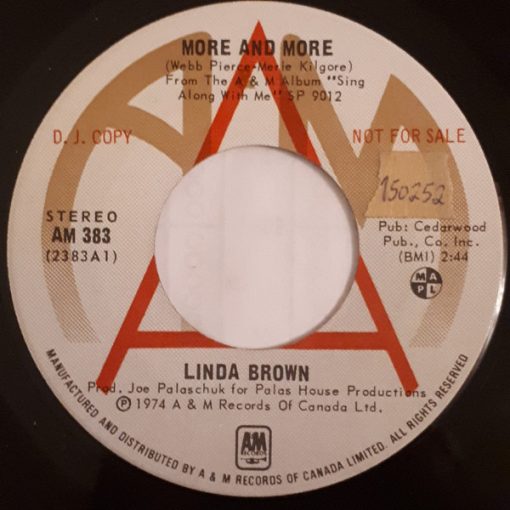 Linda Brown (4) - More And More (7", Mono, Promo) (Very Good (VG))