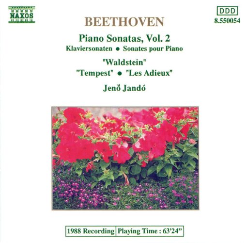 Ludwig van Beethoven, Jenö Jandó - Famous Piano Sonatas, Vol. 2 "Waldstein" • "Tempest" • "Les Adieux" (CD, Album, RE) (Near Mint (NM or M-))