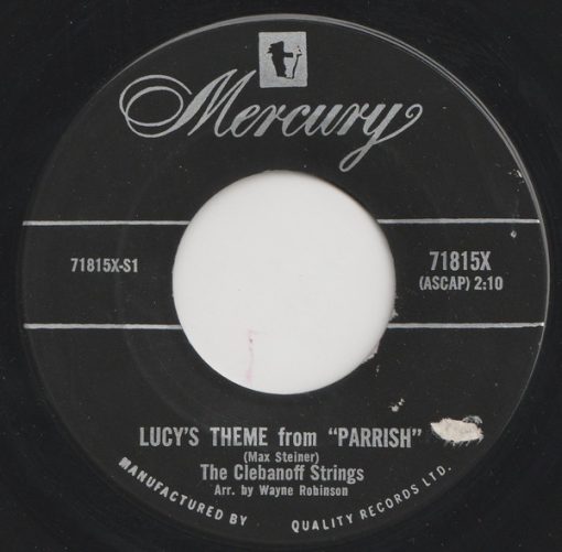 The Clebanoff Strings - Lucy's Theme From "Parrish" (7") (Near Mint (NM or M-))