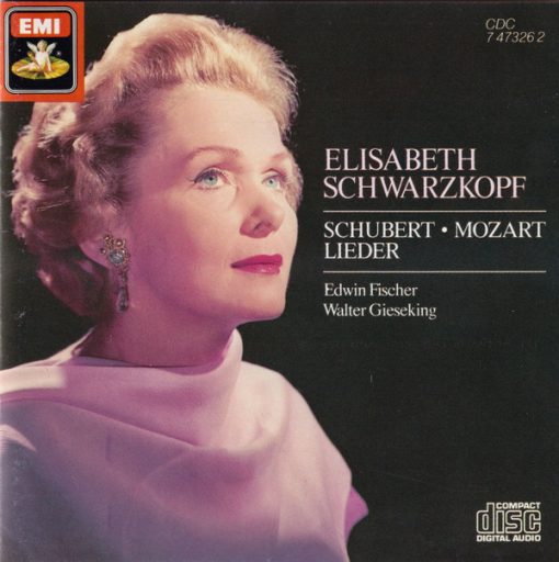 Elisabeth Schwarzkopf, Franz Schubert, Wolfgang Amadeus Mozart, Edwin Fischer, Walter Gieseking - Schubert Mozart Lieder (CD, Comp, Mono, RE) (Near Mint (NM or M-))