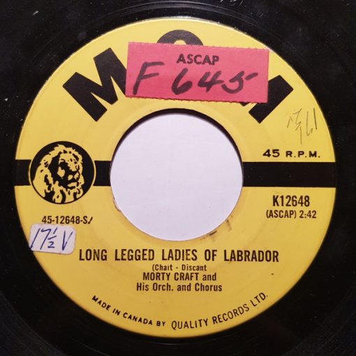 Morty Craft Orchestra - Long Legged Ladies Of Labrador / It's Melody Time (7", Single) (Very Good (VG))