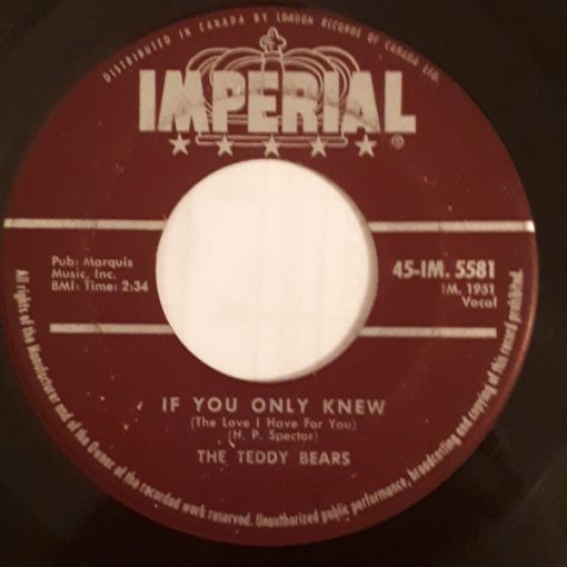 The Teddy Bears - If You Only Knew (The Love I Have For You) / You Said Goodbye (7", Single) (Very Good (VG))