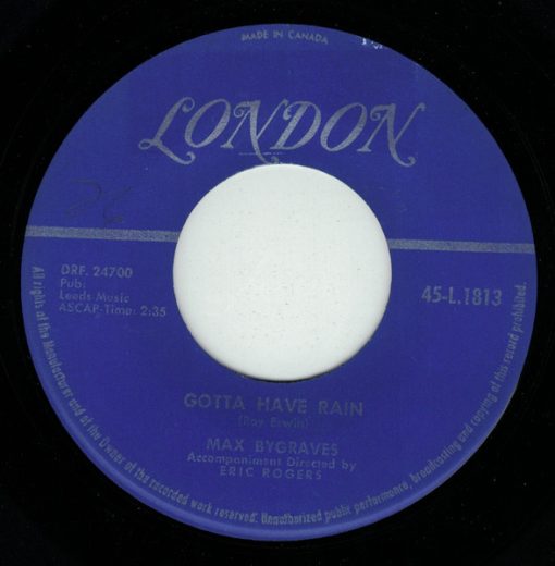 Max Bygraves - Gotta Have Rain (7", Single) (Good (G))