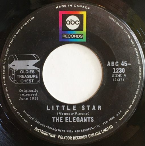 The Elegants / Poni-Tails - Little Star / Born Too Late (7", Single) (Near Mint (NM or M-))