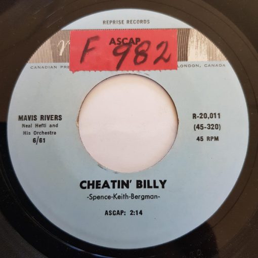 Mavis Rivers - Cheatin' Billy (7", Single) (Very Good Plus (VG+))