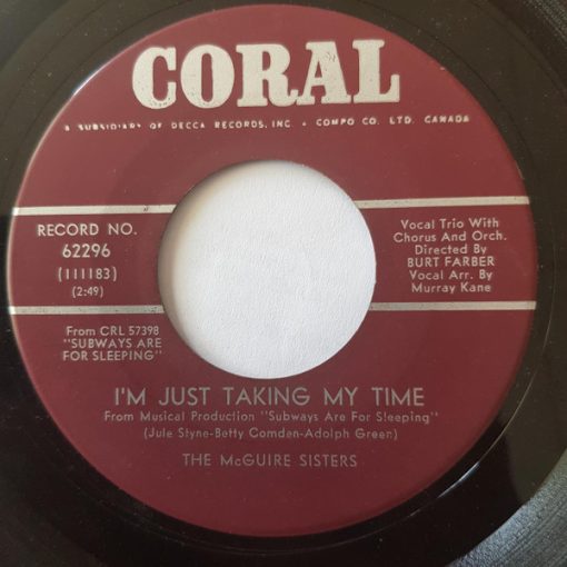 McGuire Sisters - I'm Just Taking My Time / I Can Dream, Can't I? (7", Single) (Very Good Plus (VG+))