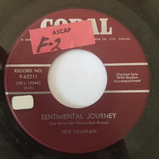 Pete Fountain - Sentimental Journey (7", Single) (Very Good Plus (VG+))