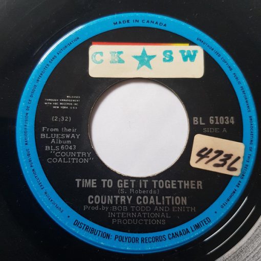 Country Coalition - Time To Get It Together (7", Single) (Near Mint (NM or M-))